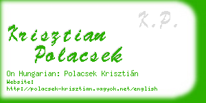 krisztian polacsek business card