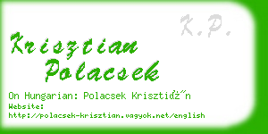 krisztian polacsek business card